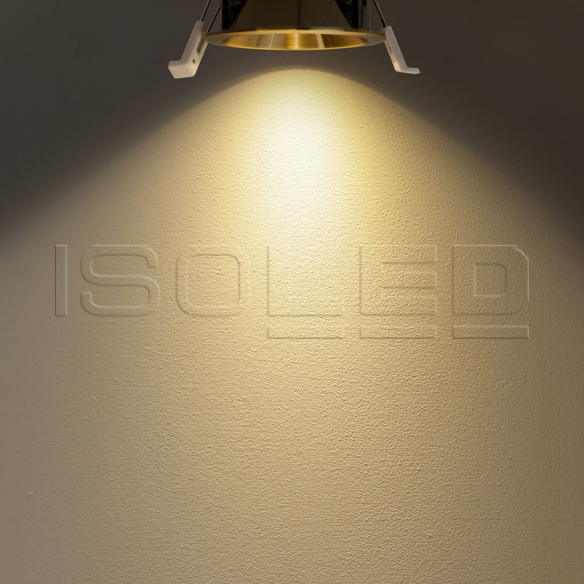 LED recessed spotlight BACK60, brass-plated, round, 5W, CRI90, 3000K, recessed, UGR<12, dimmable