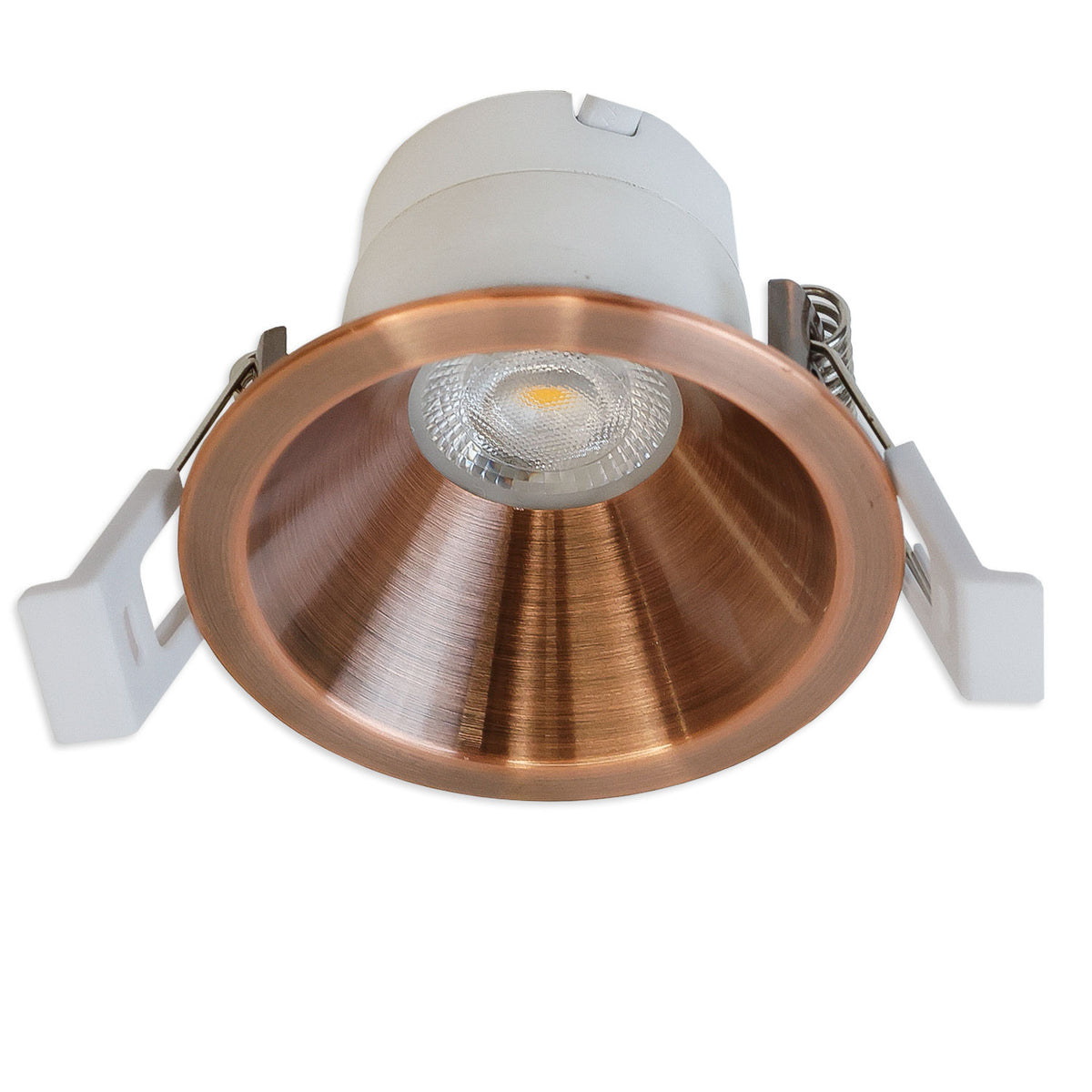 LED recessed spotlight BACK60, rose gold, round, 5W, CRI90, 3000K, recessed, UGR<12, dimmable