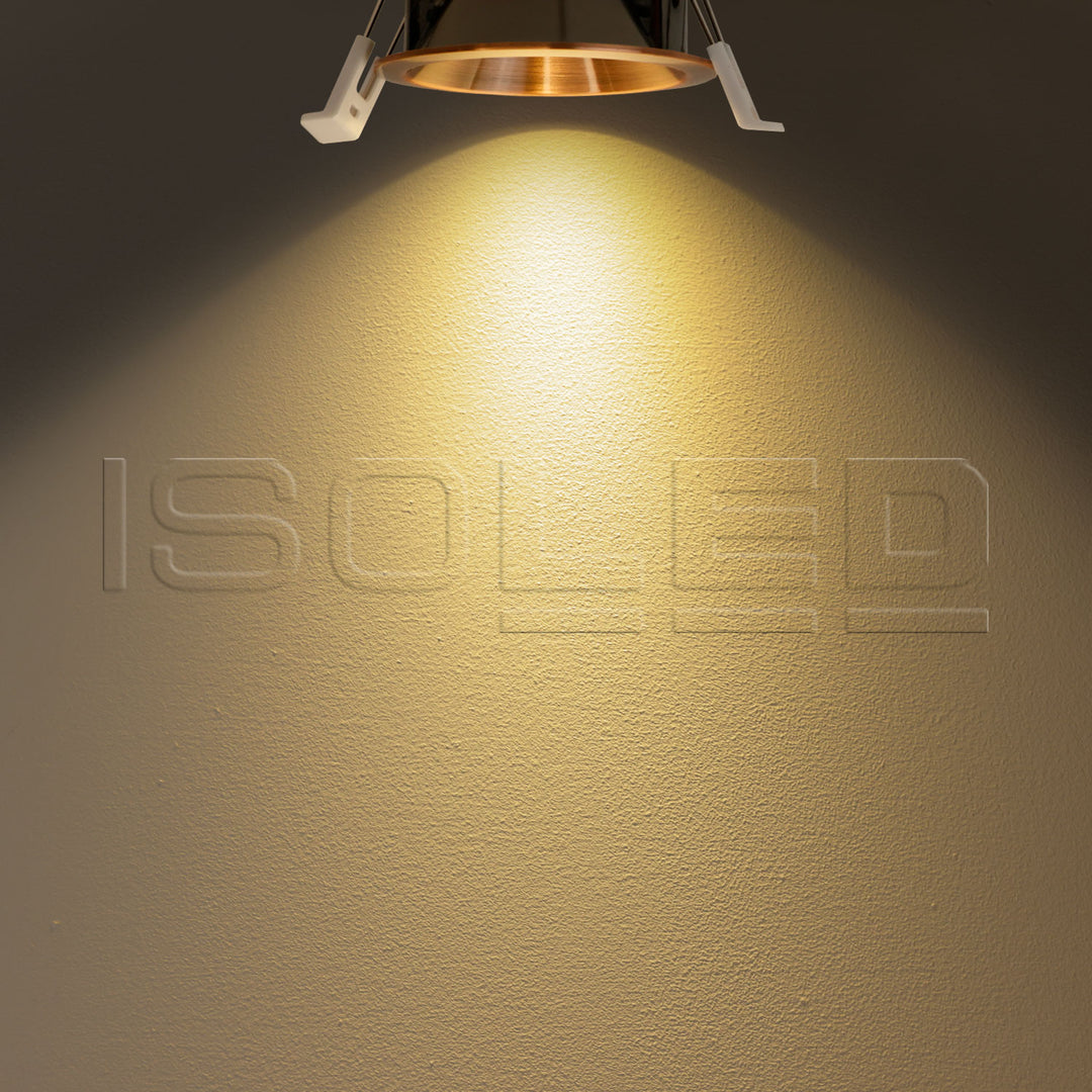 LED recessed spotlight BACK60, rose gold, round, 5W, CRI90, 2700K, recessed, UGR<12, dimmable
