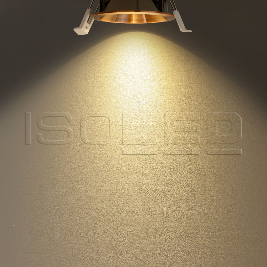 LED recessed spotlight BACK60, rose gold, round, 5W, CRI90, 3000K, recessed, UGR<12, dimmable