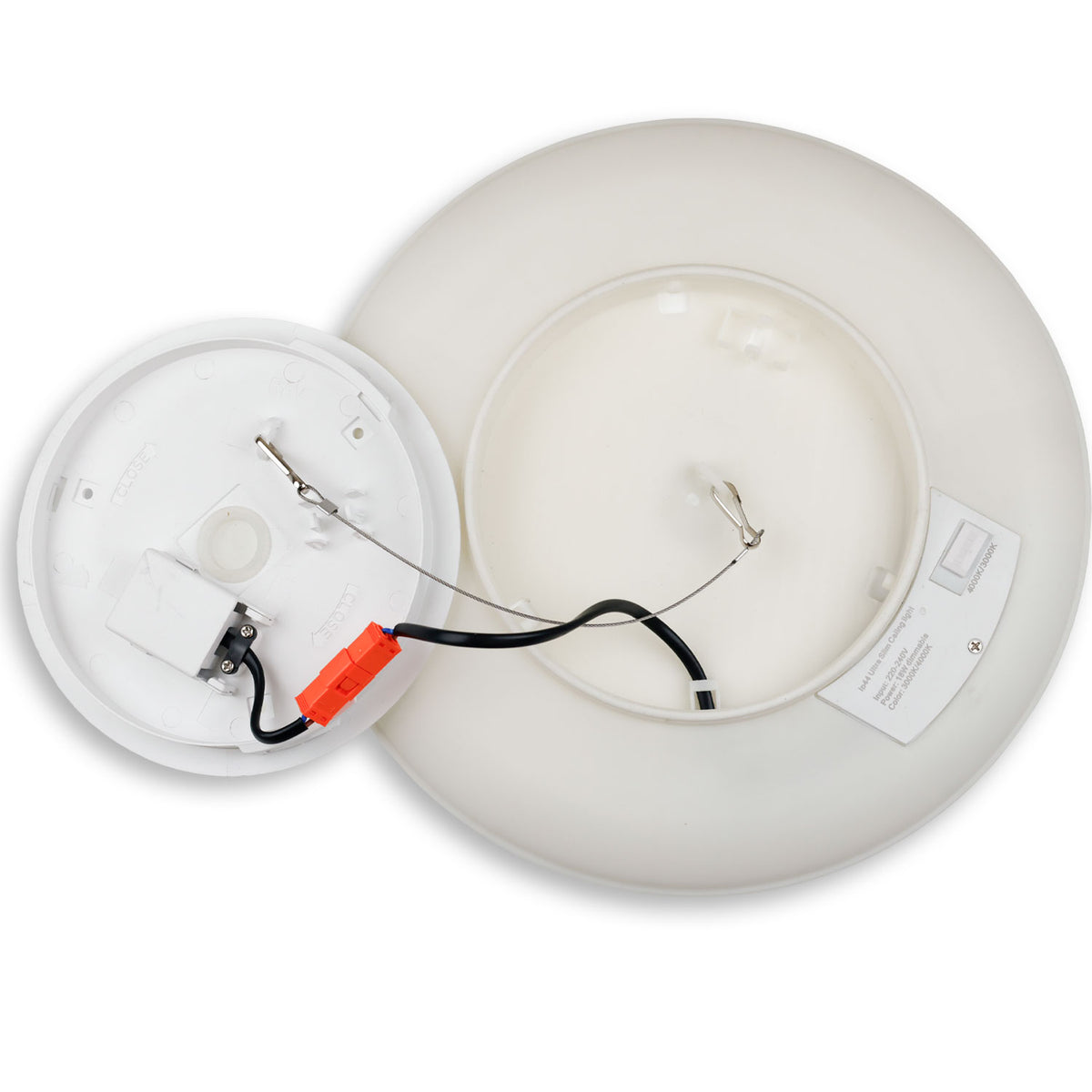 LED ceiling light Slim400 PRO, 25W, white, round, IP44, DN400, 3000|4000|5000K, Up&amp;Down