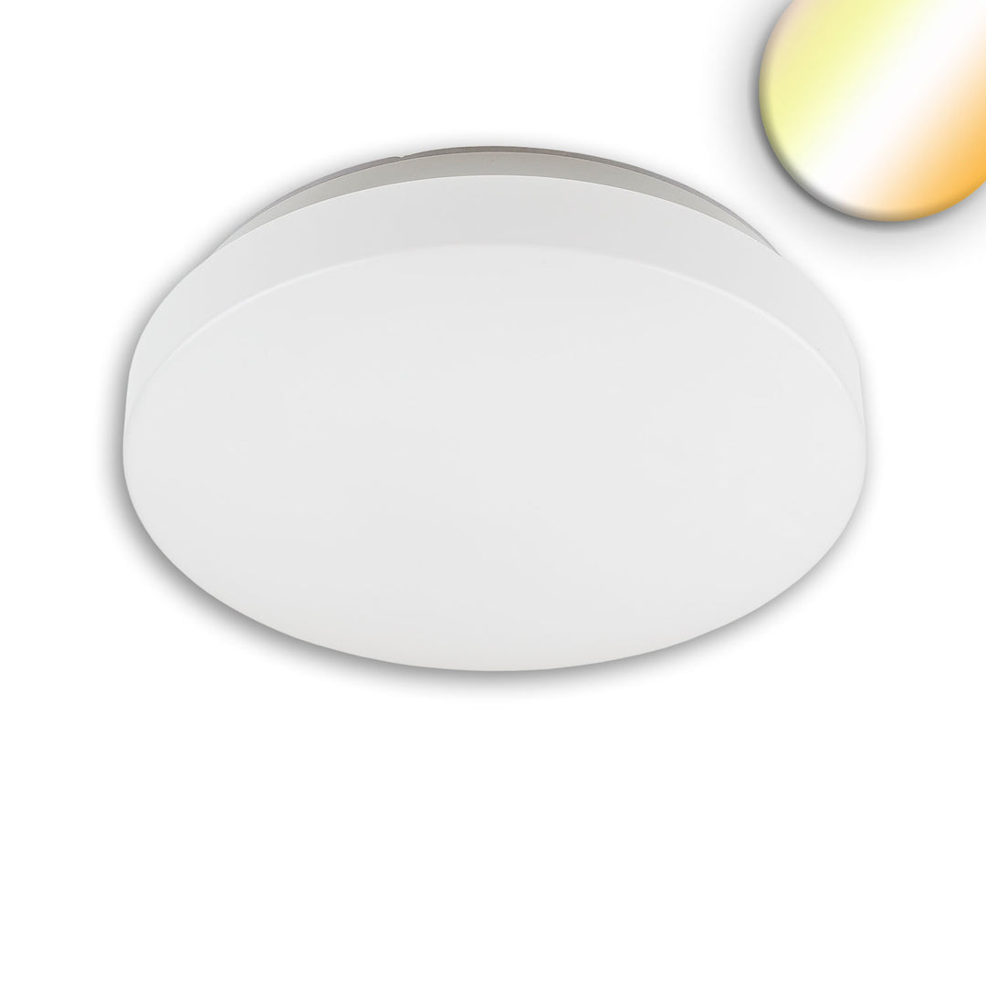 LED ceiling light 13|18W with HF sensor, white round, DN280, IP64, 120lm/W, ColorSwitch 3000|4000|6000K