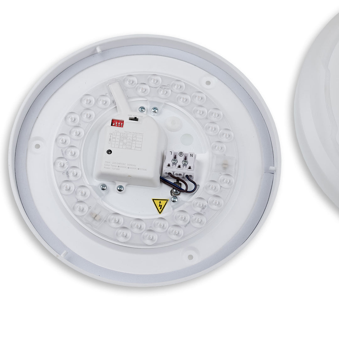 LED Deckenleuchte 22|32W, weiß rund, DN410, IP64, 120lm/W, ColorSwitch 3000|4000|6000K