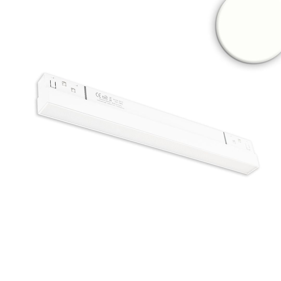 Track48 linear light 30cm white, 10W, 120°, 48V DC, 4000K, CRI90, prismatic, Line+, DALI dimmable