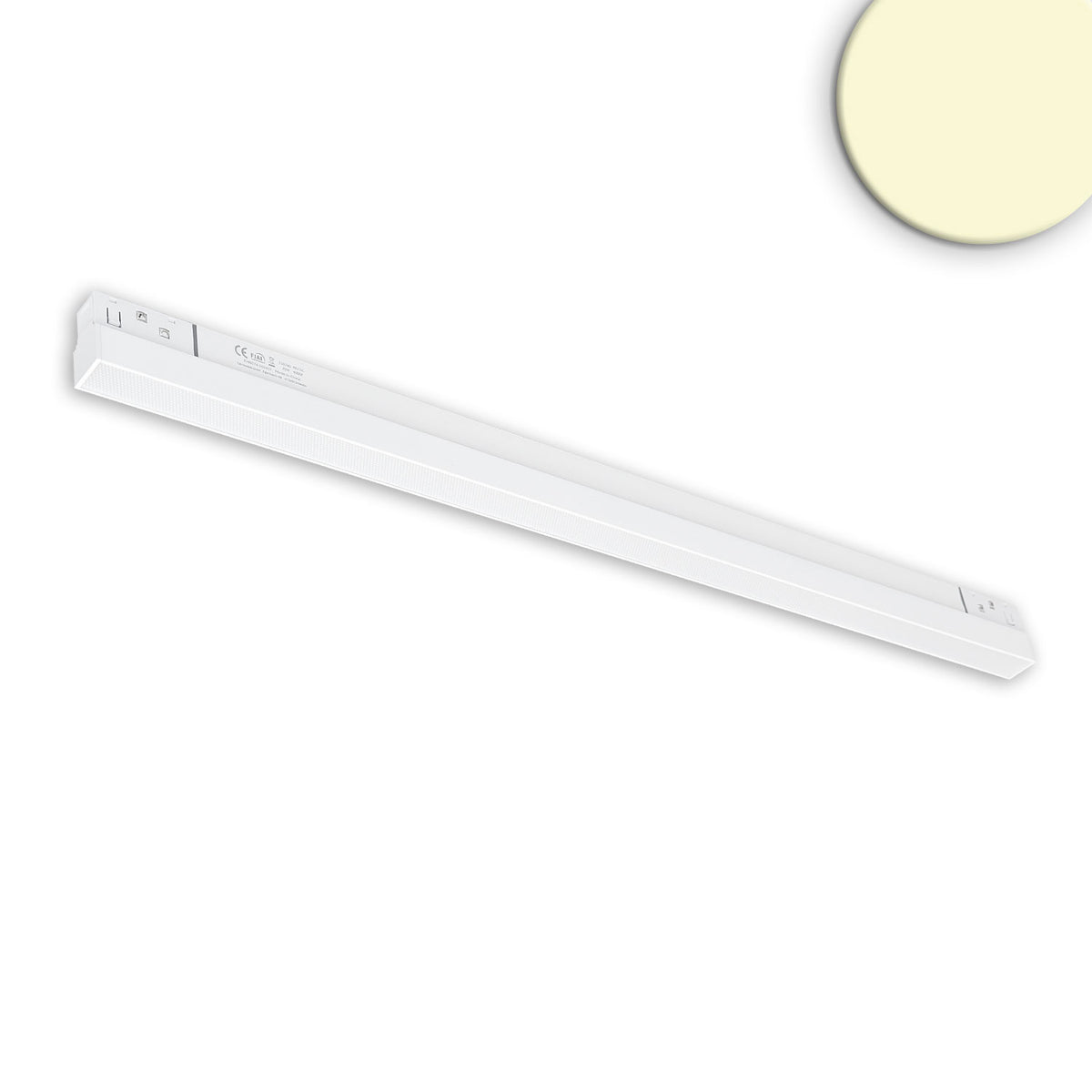 Track48 linear light 60cm white, 20W, 120°, 48V DC, 3000K, CRI90, prismatic, Line+, DALI dimmable