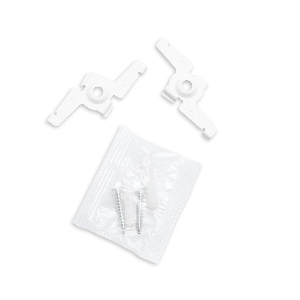 Track48 mounting clip for Track48 surface-mounted rails, white, 2 pieces