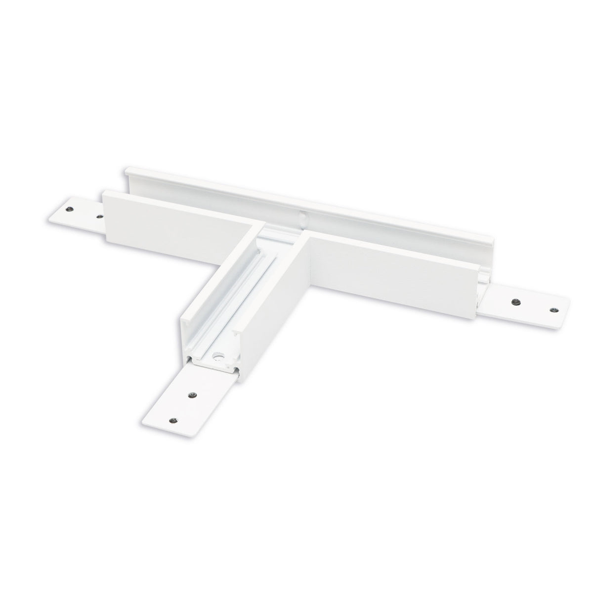 Track48 T-rail horizontal for surface mounting rail, flat, white, non-conductive