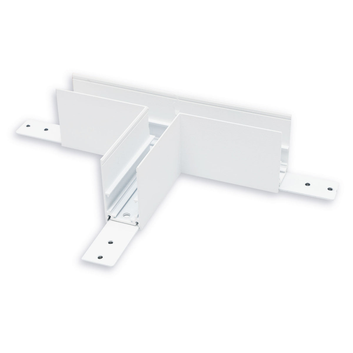 Track48 T-rail horizontal for surface mounting, white, non-conductive