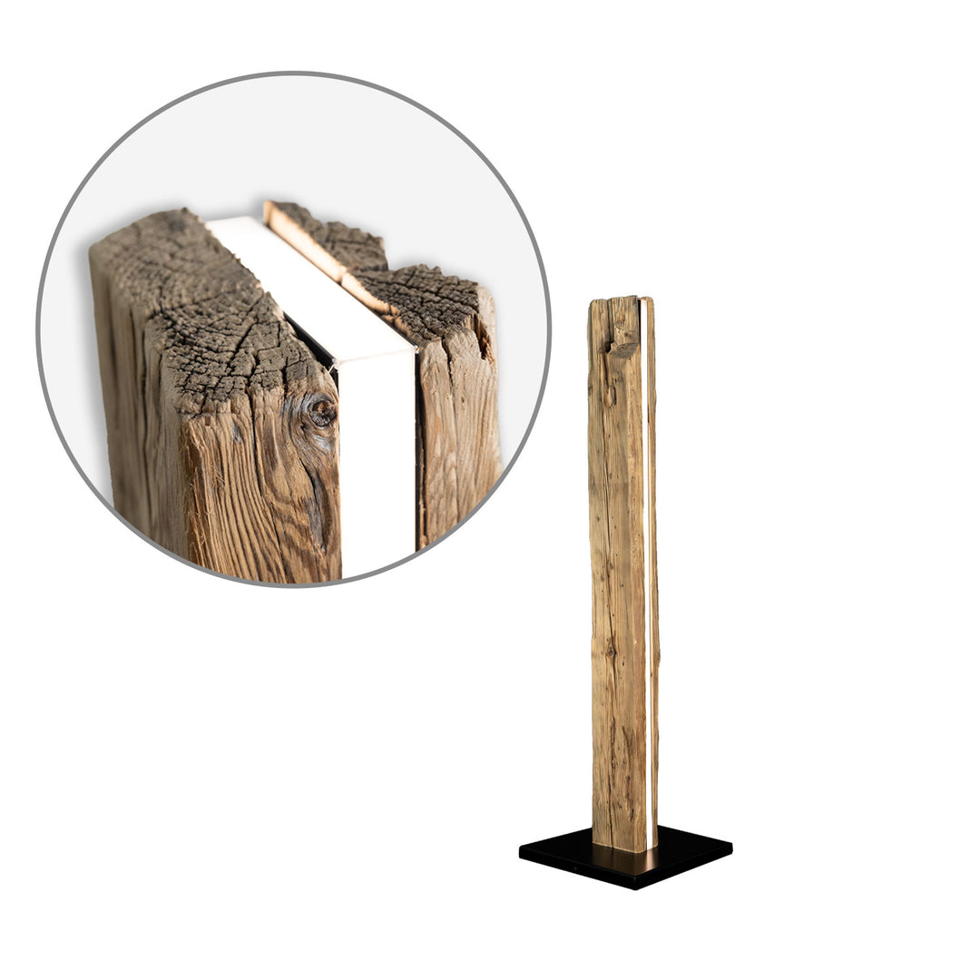 LED WÜDSCHNAU HOIZ Reclaimed Wood Floor Lamp 140cm - SAMPLE ITEM