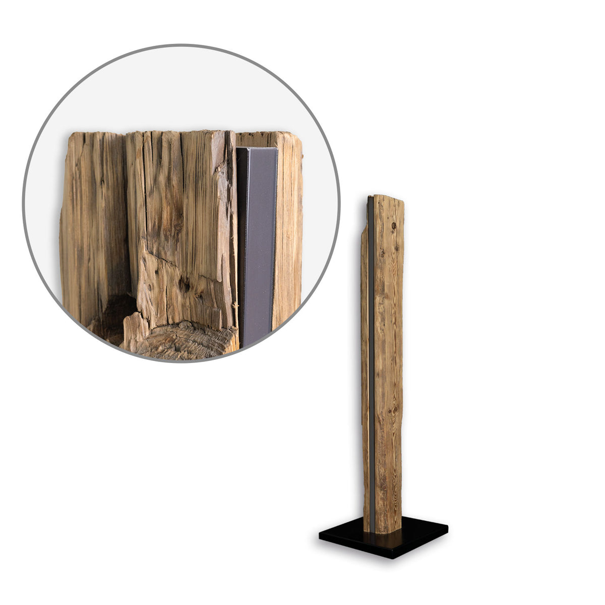LED WÜDSCHNAU HOIZ Reclaimed Wood Floor Lamp 140cm - SAMPLE ITEM