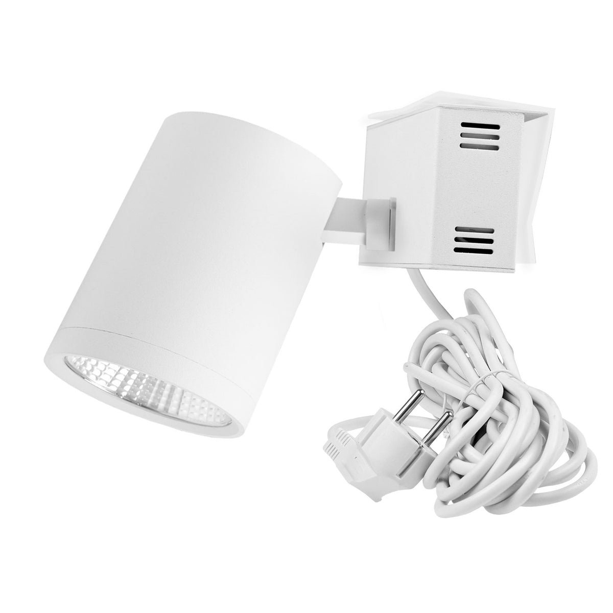 LED Strahler mit Montagebügel und Schukostecker, 40W, 36°, schwenkbar, weiß matt, 3000K, CRI>90