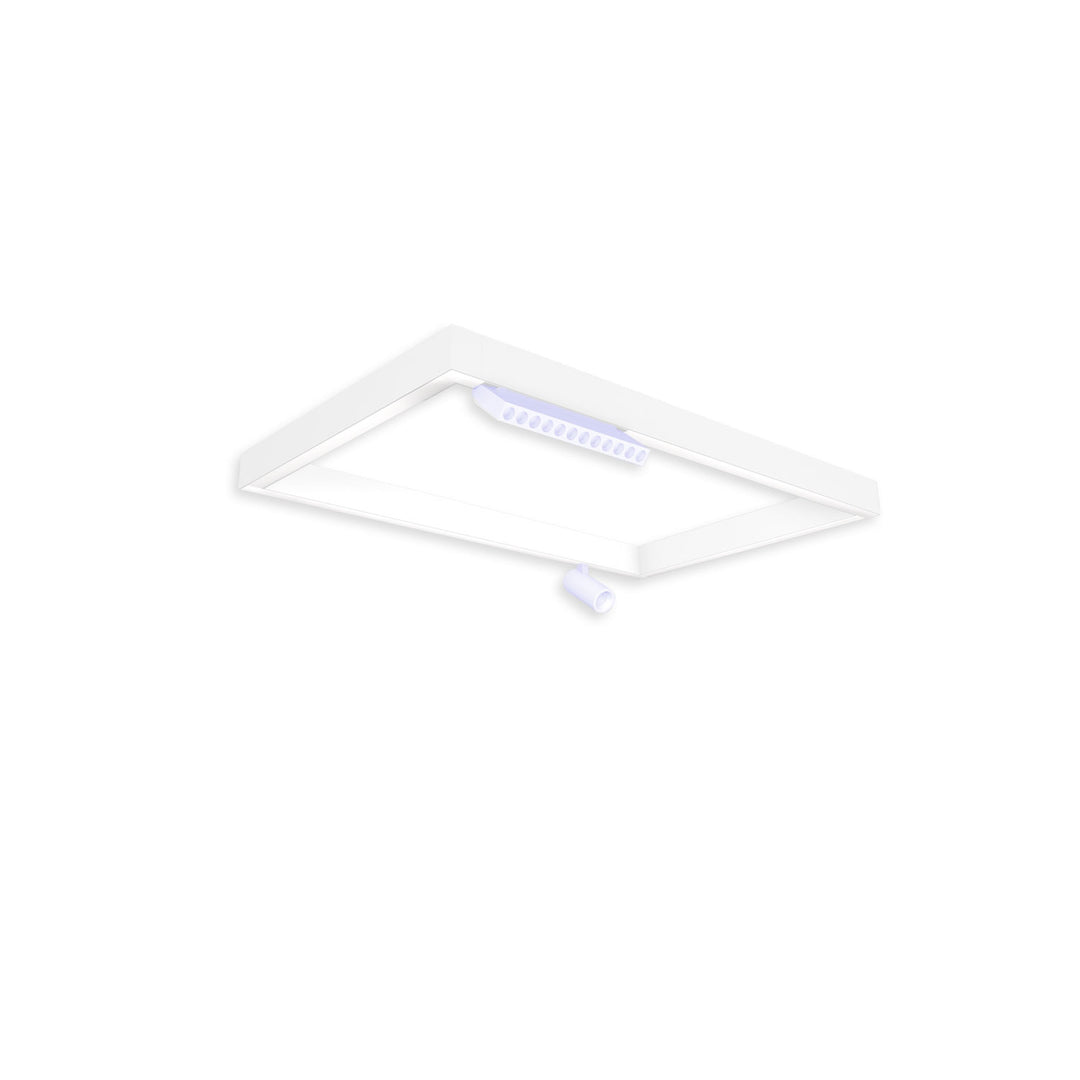 Track48 light frame H50, inner dimensions 500x800mm, white, excluding transformer, excluding mounting clip/cable attachment.