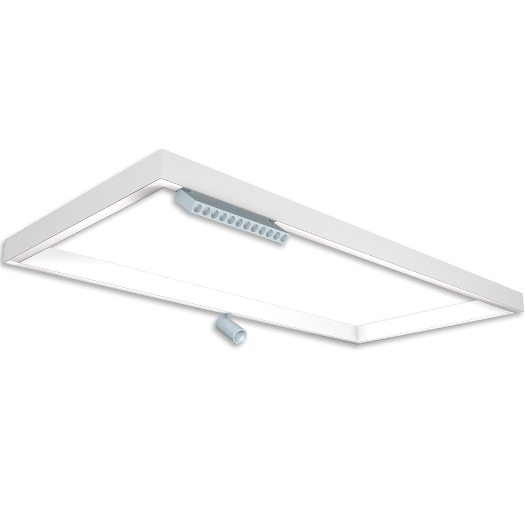 Track48 light frame H50, internal dimensions 592x1192mm, white, excluding transformer, excluding mounting clip/cable.