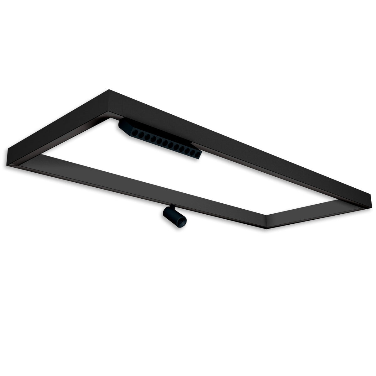 Track48 light frame H50, internal dimensions 500x1192mm, black, excluding transformer, excluding mounting clip/cable attachment.