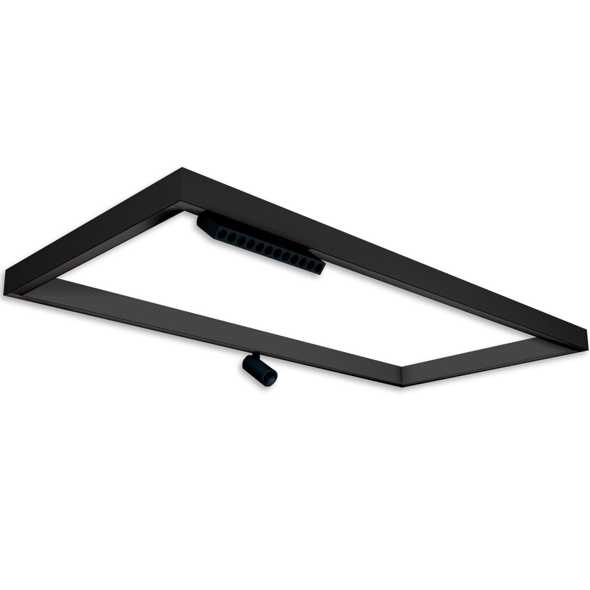 Track48 light frame H50, internal dimensions 592x1192mm, black, excluding transformer, excluding mounting clip/cable attachment.