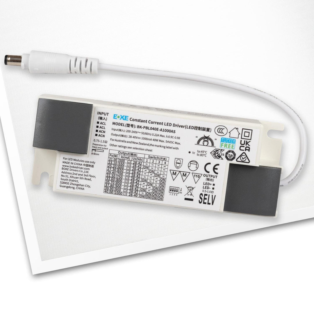 LED Panel Professional Line 308x1550mm, UGR<19 4H/8H, 36W, RAL9016, neutral white, PowerSwitch 21-40W