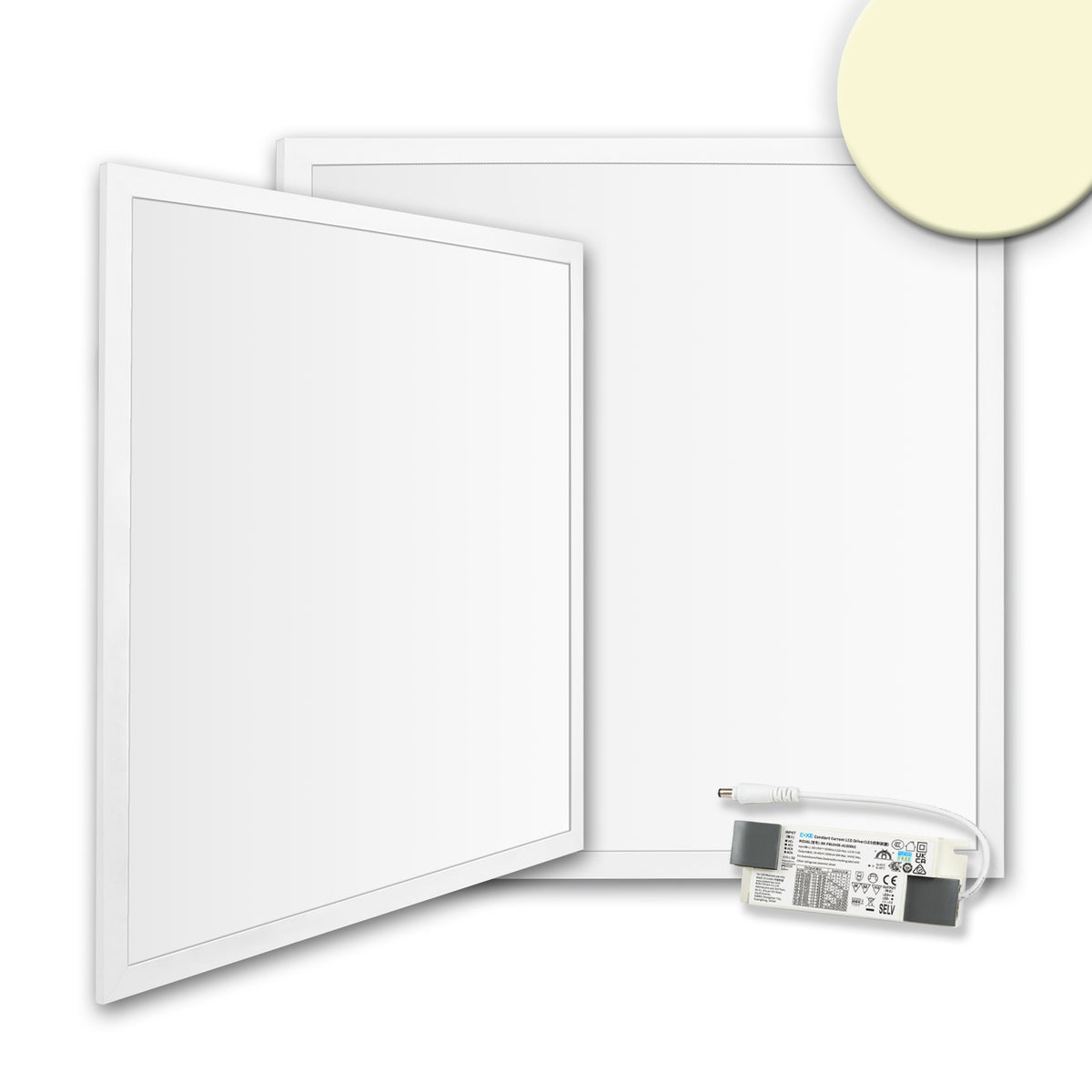 LED Panel Business Line 600 UGR<19 2H/2H, 36W, weiß RAL9016, warmweiß, PowerSwitch 21-40W