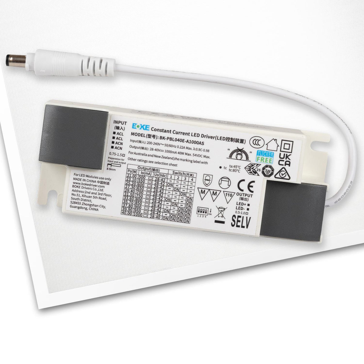 LED Panel Professional Line 600 UGR<19 4H/8H, 36W, weiß RAL9016, neutralweiß, PowerSwitch 21-40W