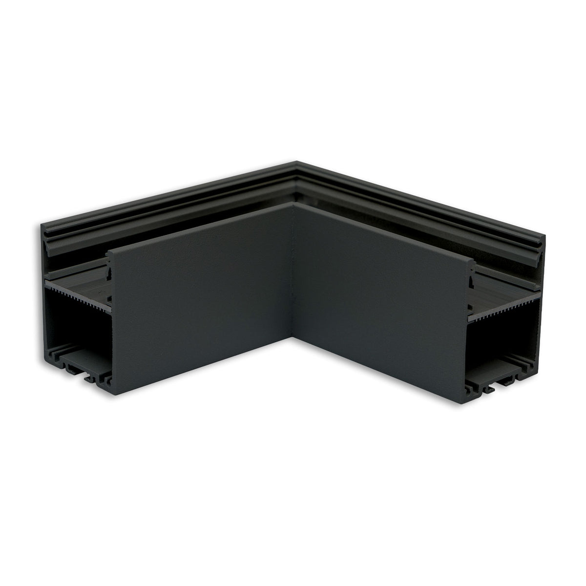 LAMP30V1 90° Eck, geschweißt, 120x120mm, schwarz RAL 9005, exkl. Cover