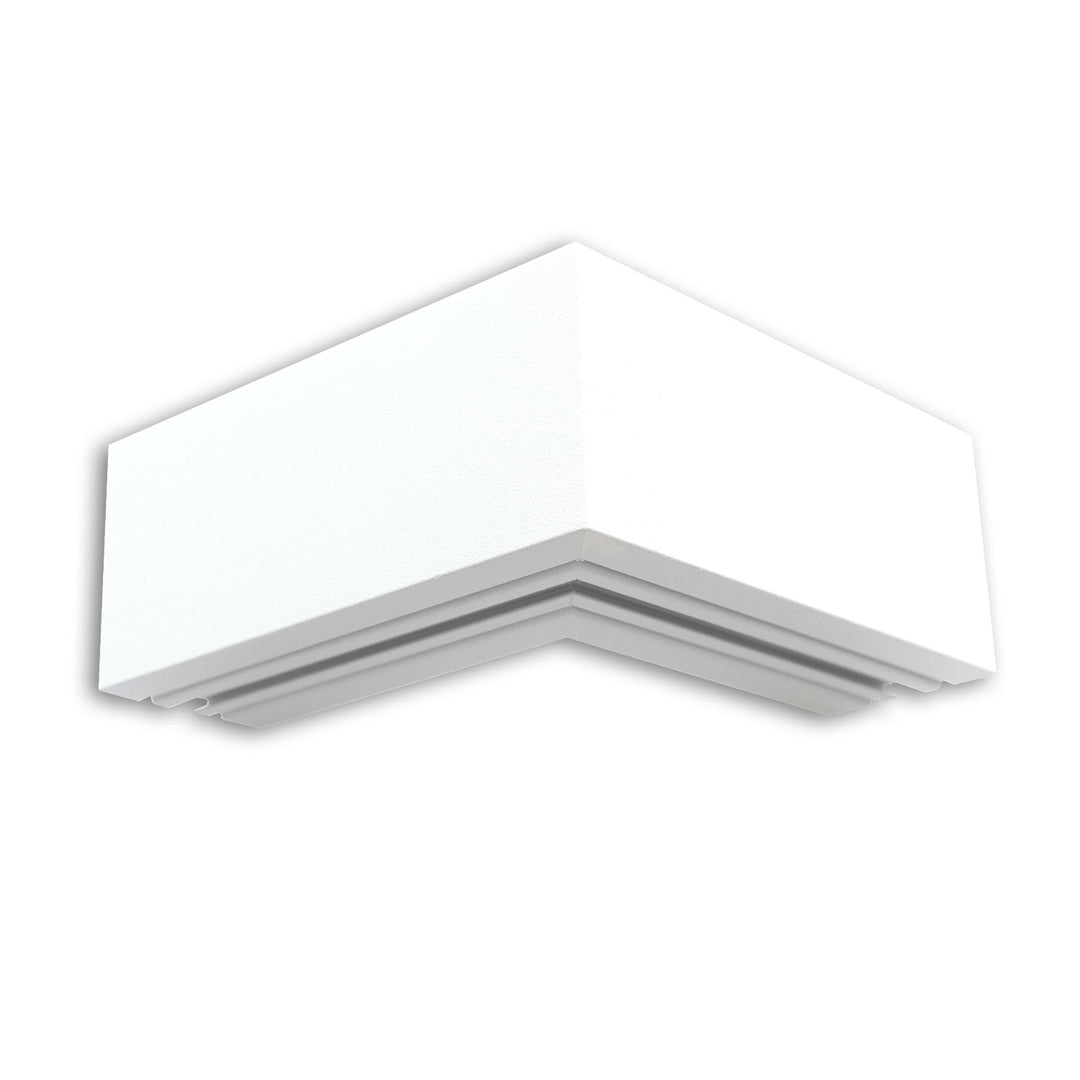 LAMP30V1 90° Eck, geschweißt, 120x120mm, weiß RAL 9003, exkl. Cover