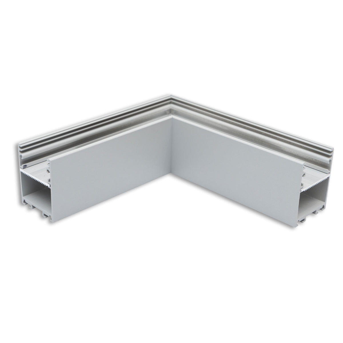 LAMP30V2 90° Eck, geschweißt, 120x120mm, silber pulverbeschichtet, exkl. Cover