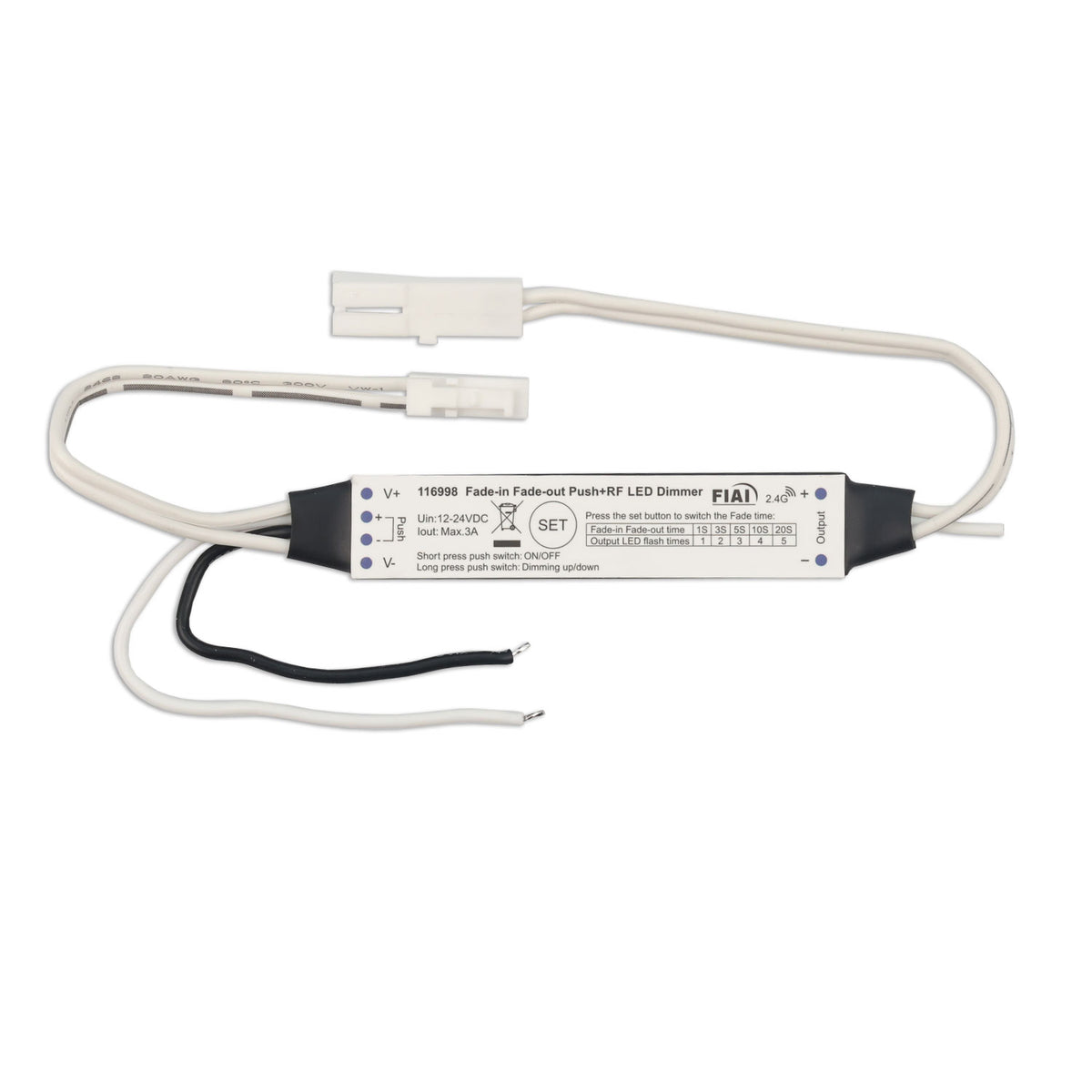 Sys-Pro Push/Funk Mini Soft-On PWM-Dimmer MiniAMP, 12-24V DC, 3A