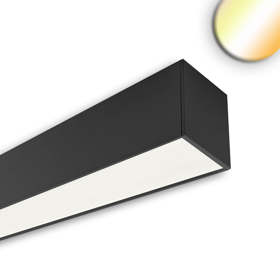 LINKLINE50 LED surface-mounted/pendant light, 120cm, 30W, UGR<19 2H|2H, black, 3000|4000K, DALI dimmable