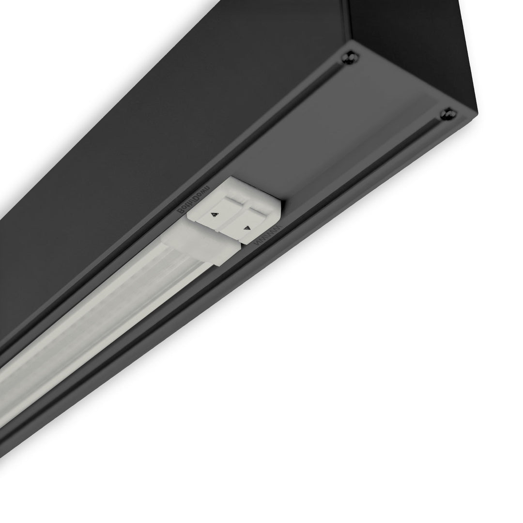 LINKLINE50 LED surface-mounted/pendant light, 120cm, 30W, UGR<19 2H|2H, black, 3000|4000K, DALI dimmable