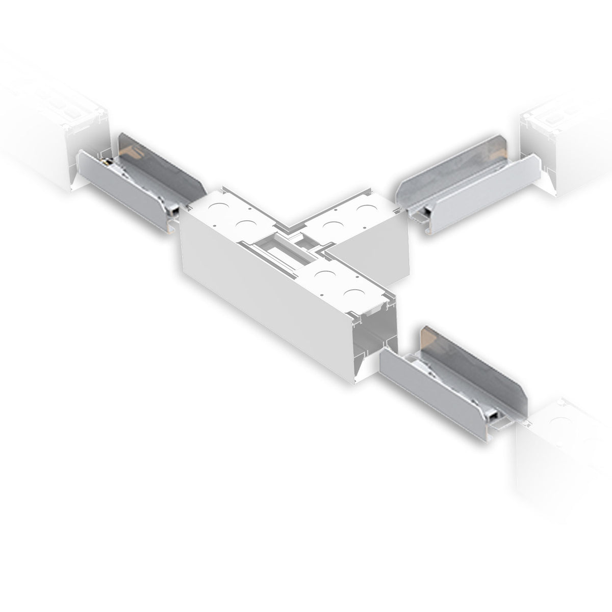 T-Verbinder für Aufbau/Hängeleuchte LINKLINE50 weiß