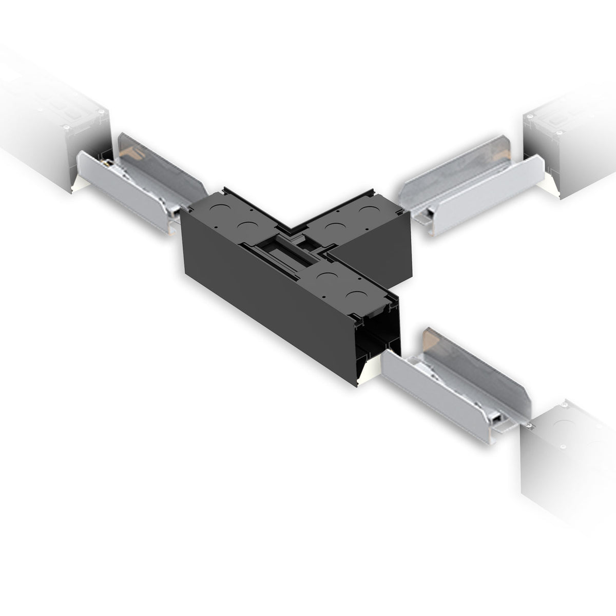 T-Verbinder für Aufbau/Hängeleuchte LINKLINE50 schwarz