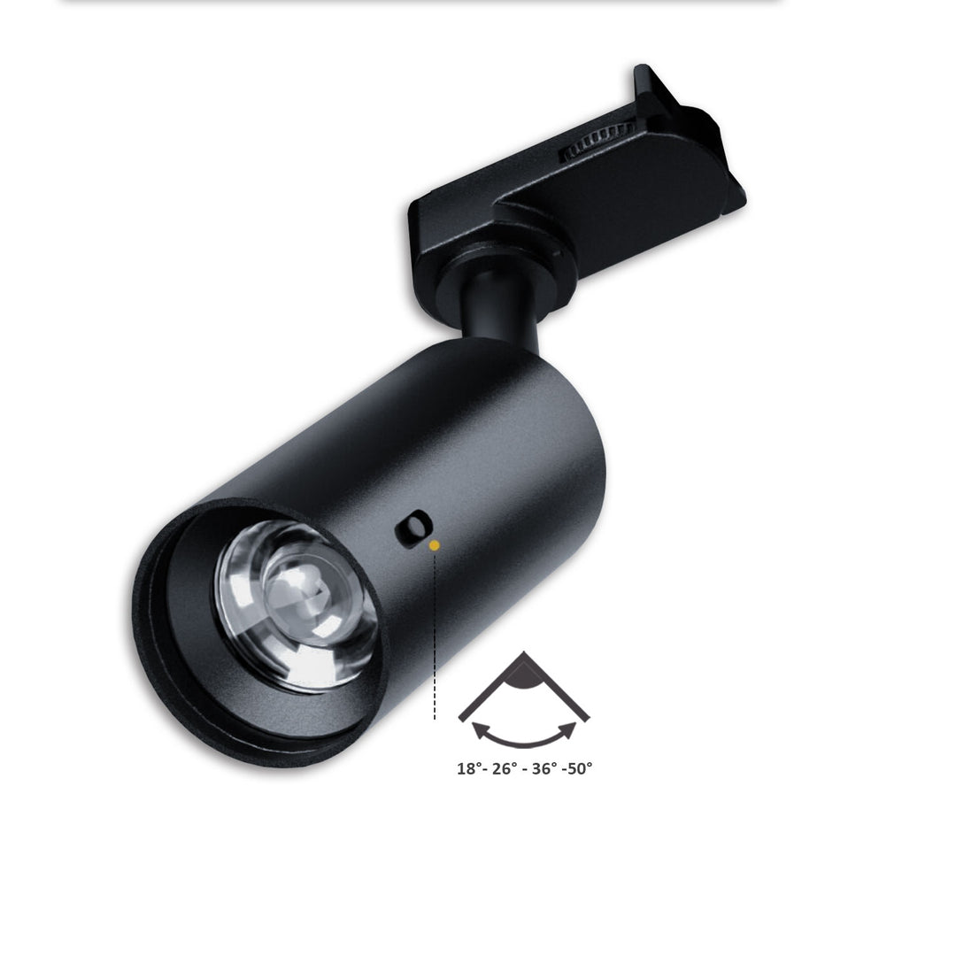 3PH spotlight SELECT 8W UGR<19, 18°-50°, black, ColorSwitch 2700-5000K, CRI90, dimmable