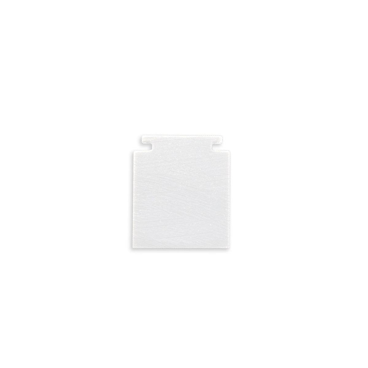 Internal end cap, white, for Track48 flat rail (H25) with translucent, flush cover, 2 pieces