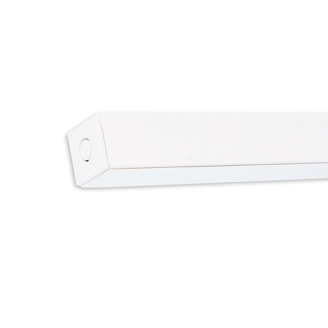 Track48 surface-mounted rail, flat, white, 200cm, 4-pole, incl. end caps and protective cover
