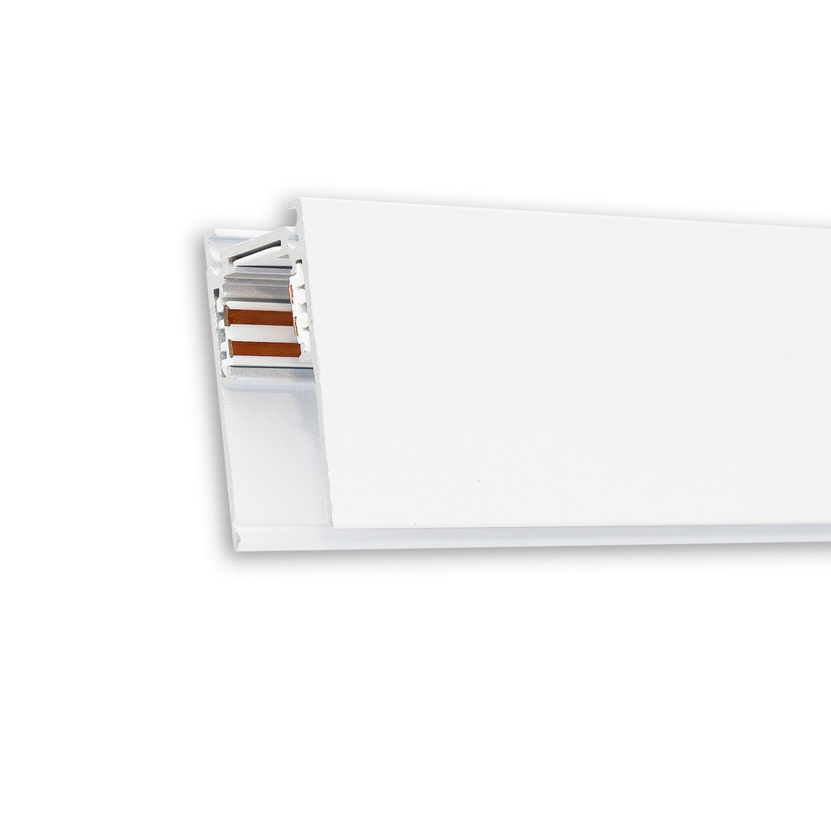 Track48 surface-mounted rail, white, 200cm, 4-pole, including end caps and protective cover