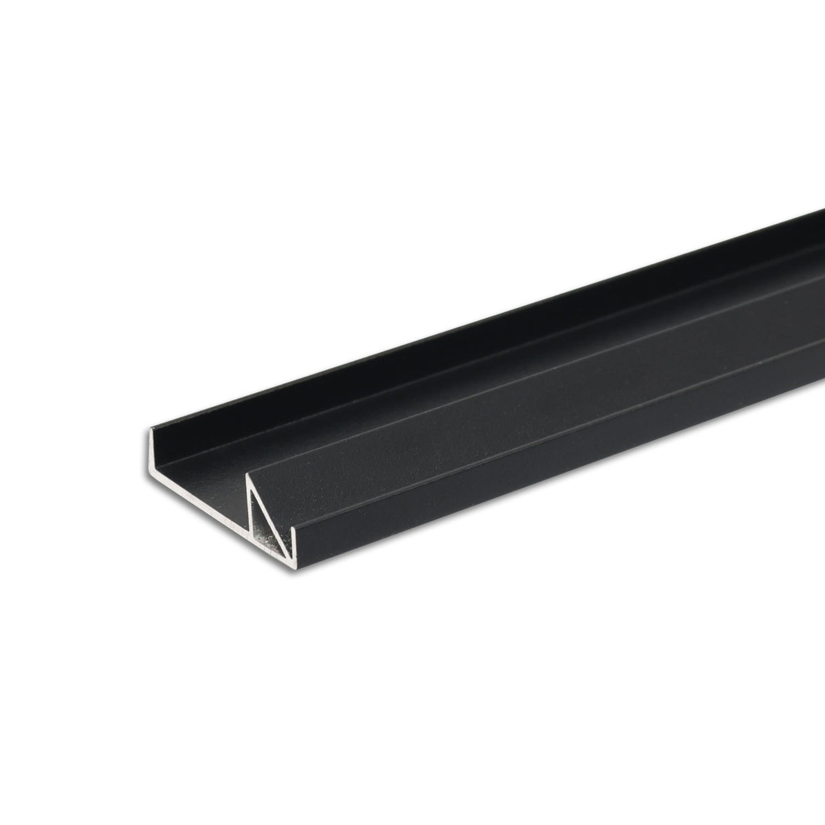 LED shelf edge profile FURNIT10 SHELF, 19mm, aluminum, black, RAL9005
