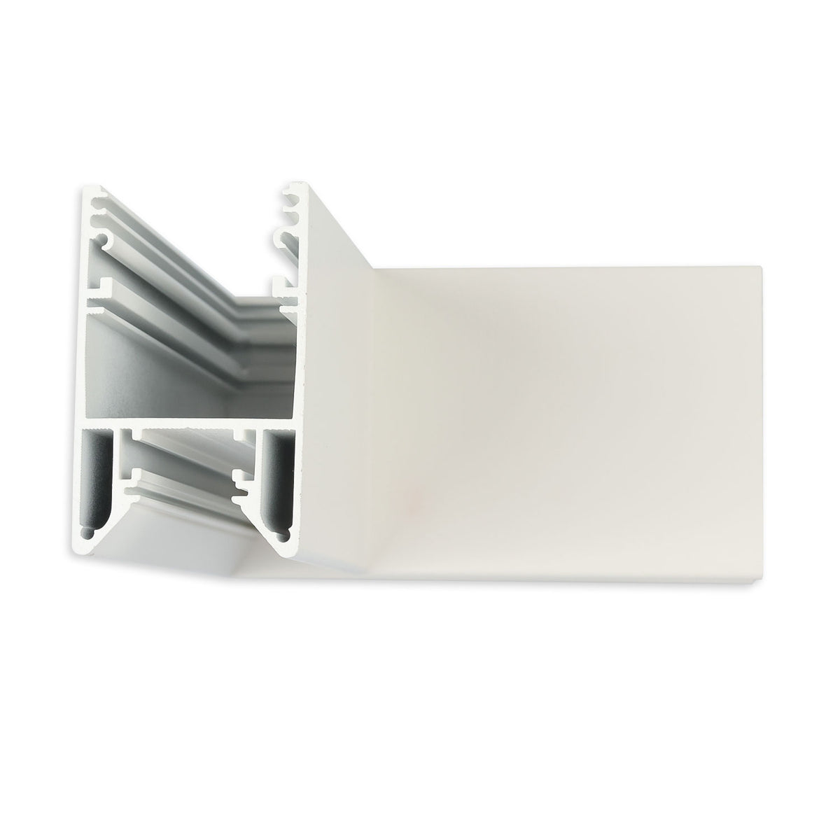 HALON 90° corner, welded, 120x120mm, white RAL 9003, excluding cover