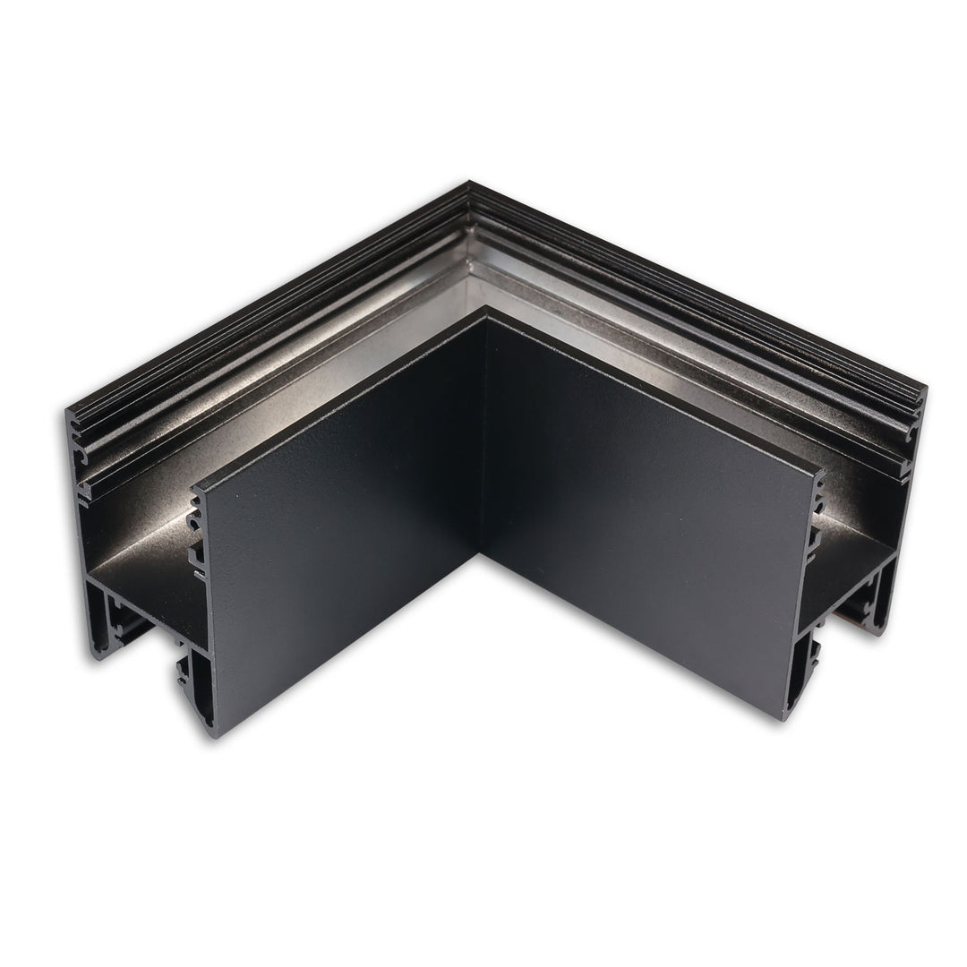 HALON 90° corner, welded, 120x120mm, black RAL 9005, excluding cover