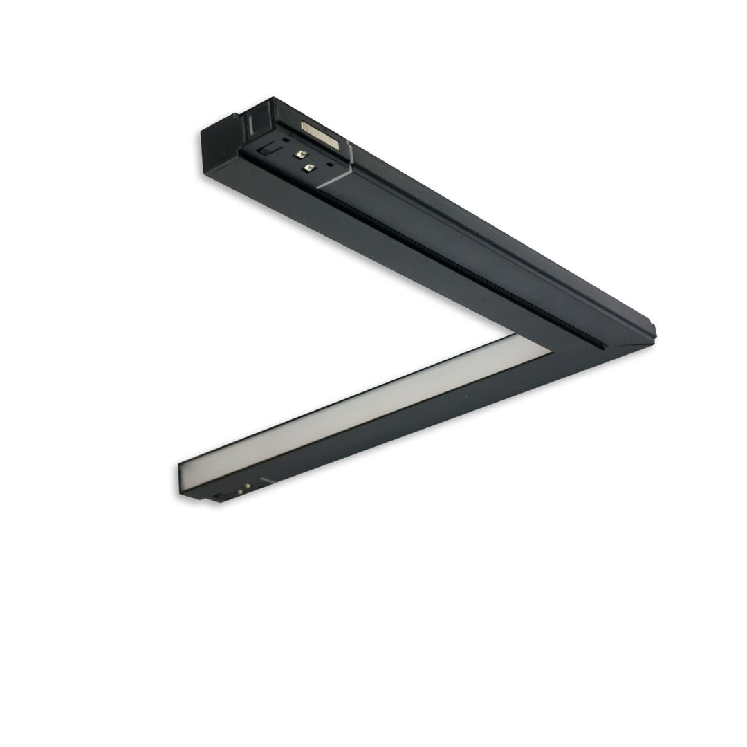 Track48 Eckleuchte vertikal schwarz, 20W, 120°, 48V DC, 3000K,CRI90, Line+, DALI dimmbar