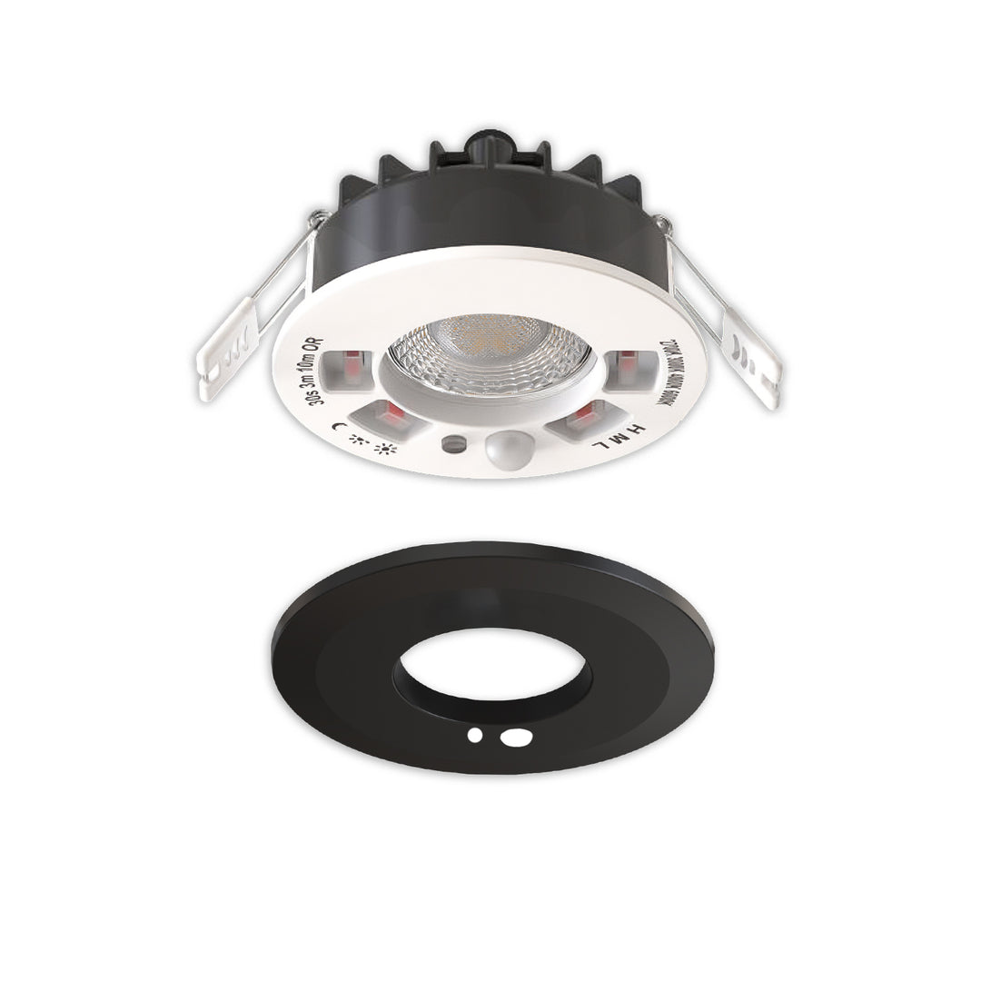 LED recessed spotlight Vario-68 with PIR sensor 6W, 60°, 2700|3000|4000|6000K, IP65, CRI90, black