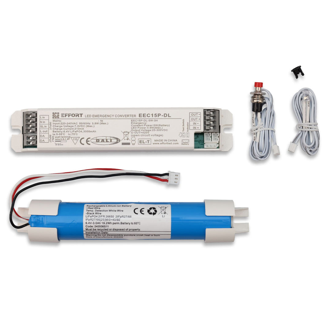 Emergency power battery module LiFePO4 EL-T Selftest 3000mAh, 5W (20-300 V), DALI DT1
