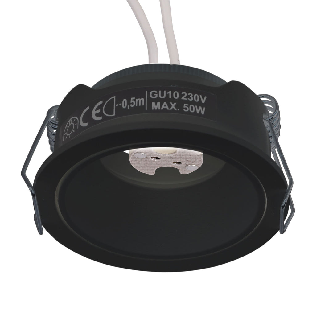 Einbaurahmen für MR11/GU10 Mini Spots, rund, schwarz
