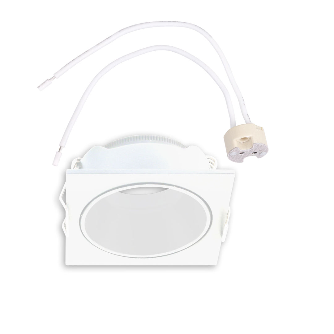 Mounting frame for MR11/GU10 mini spotlights, square, white