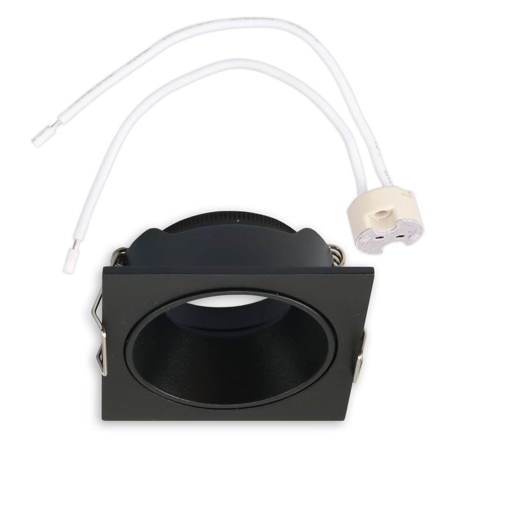 Mounting frame for MR11/GU10 mini spotlights, square, black