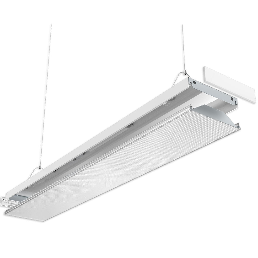LED linear luminaire, 120x20cm, white, PowerSwitch 25|30|35|40W, UGR<19 2H/2H, 4000K, DALI dimmable