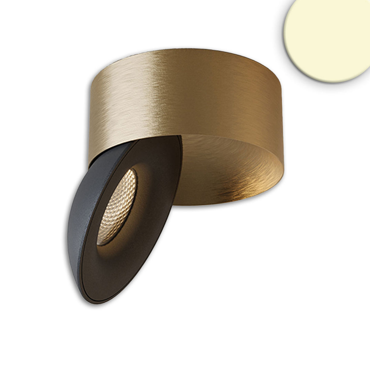 LED surface-mounted light Sphere gold/black, 2700K, 10W, CRI90, dimmable