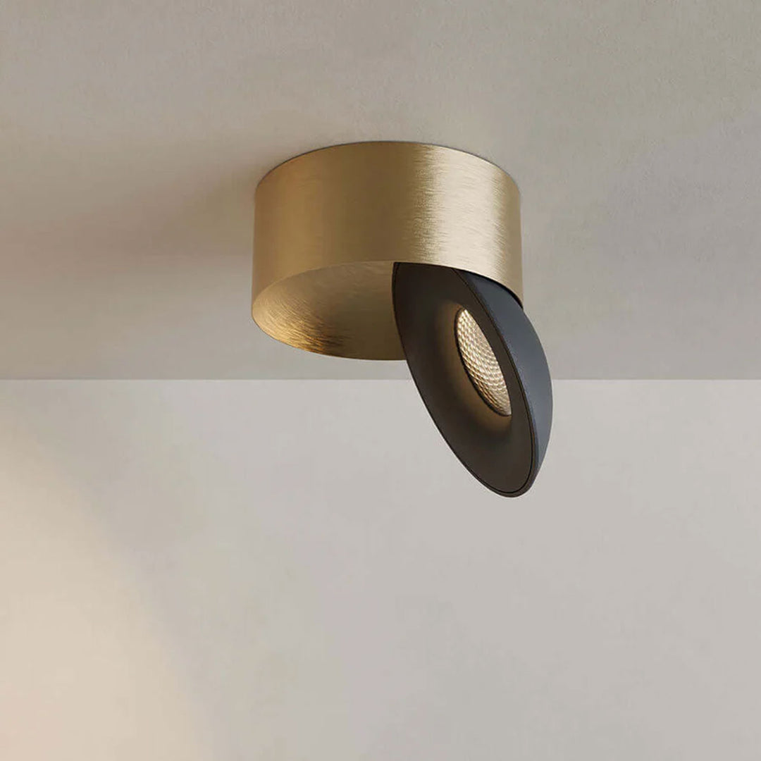 LED surface-mounted light Sphere gold/black, 2700K, 10W, CRI90, dimmable