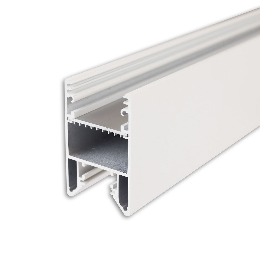 LED lighting profile HALON, aluminum, white RAL 9003, 300cm, sliding cooling strip