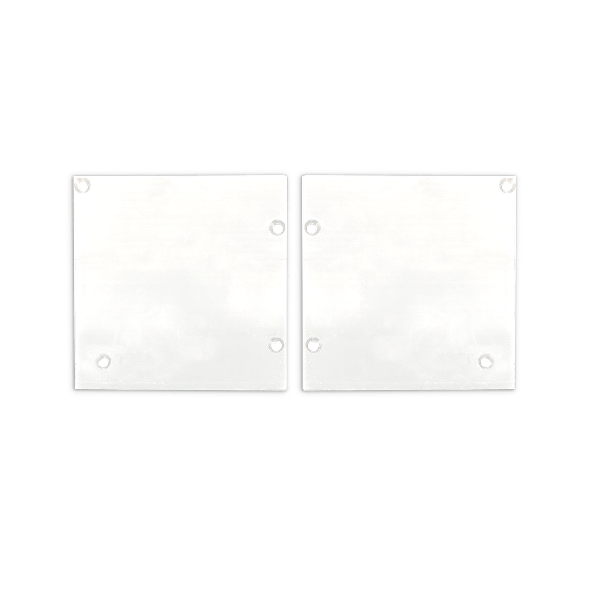 Aluminum end cap EC131 for Curtain10 ONE HIGH with VISOR, 1 pair (left &amp; right), white