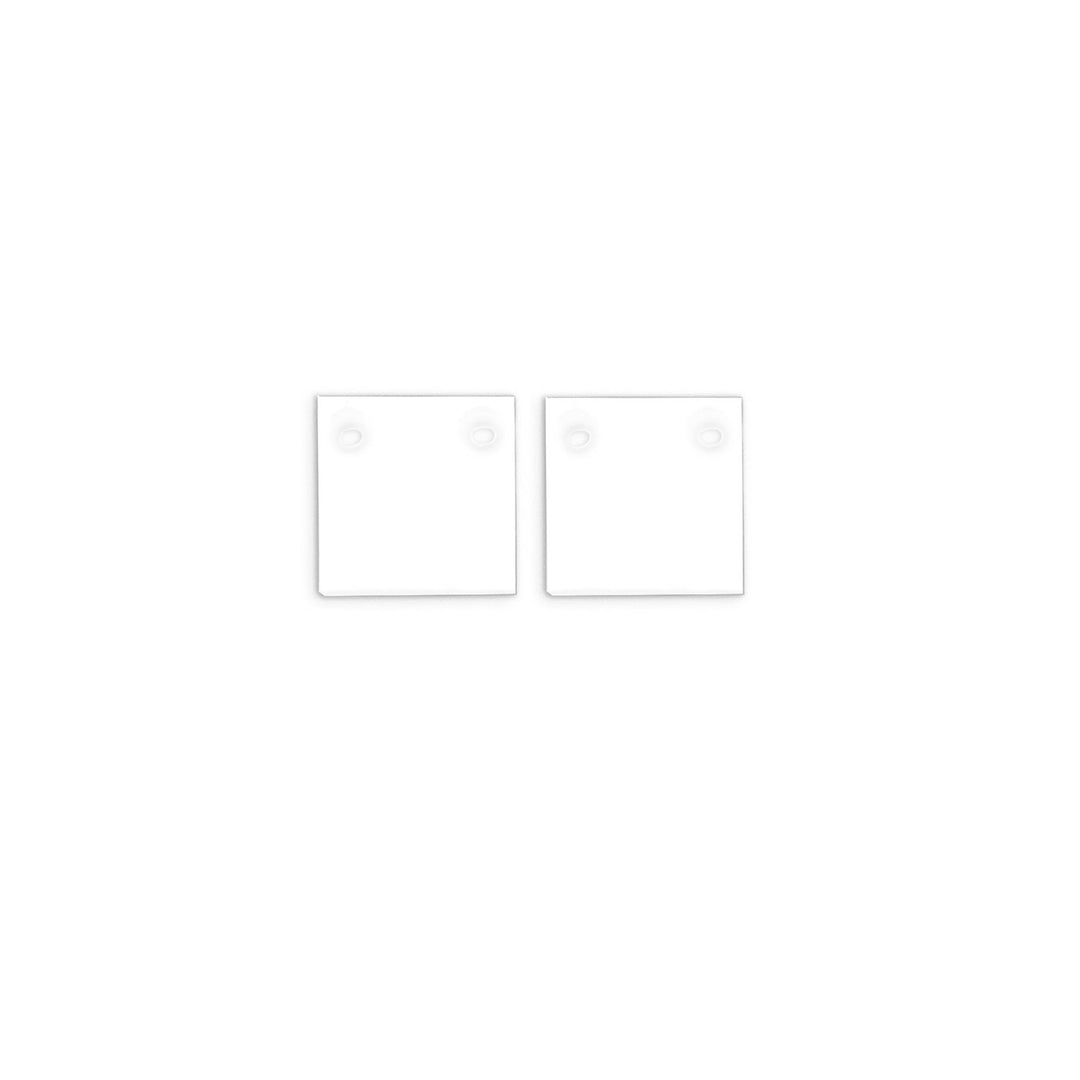 Aluminum end cap EC132 for Curtain10 ONE FLAT, 2 pieces, white