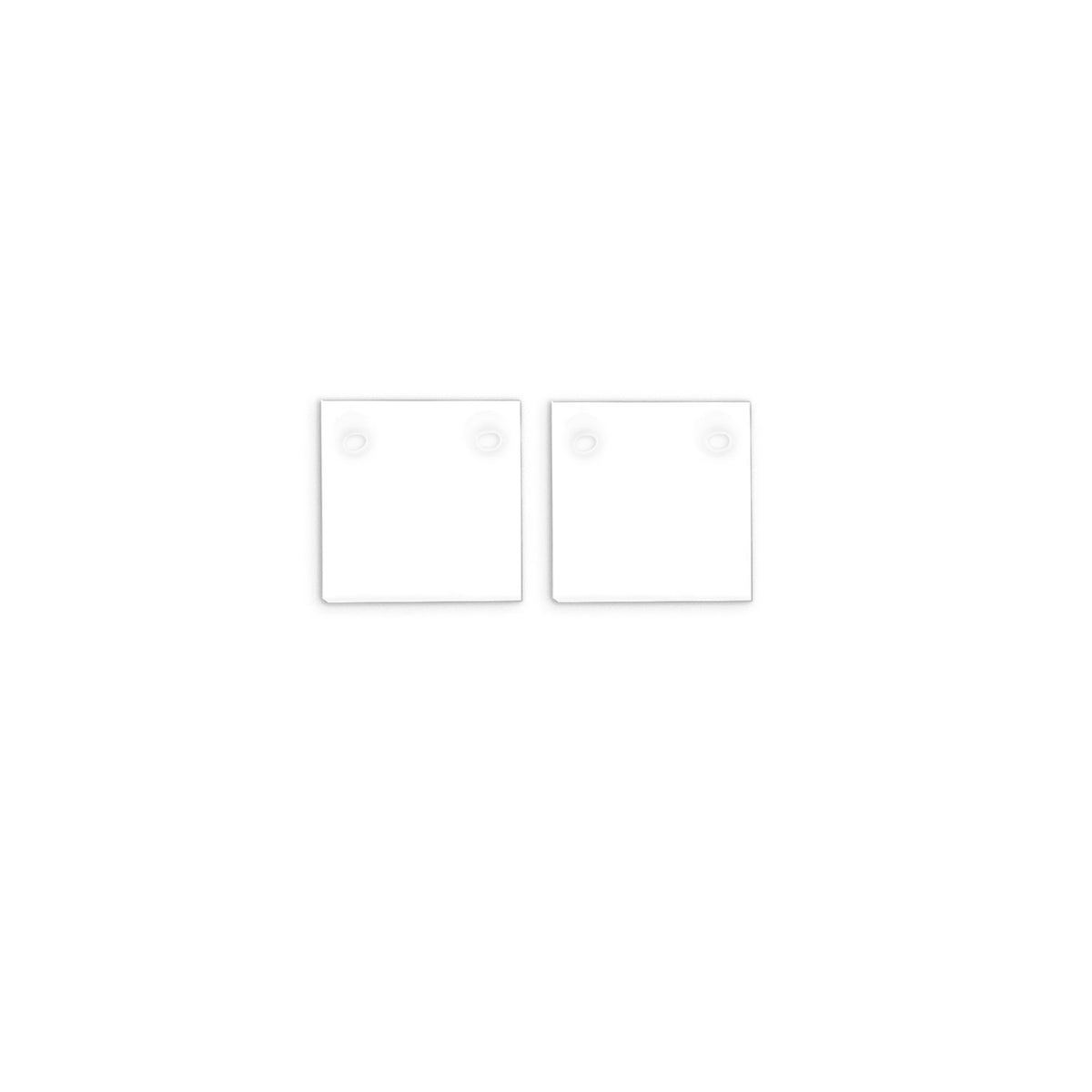 Aluminum end cap EC132 for Curtain10 ONE FLAT, 2 pieces, white